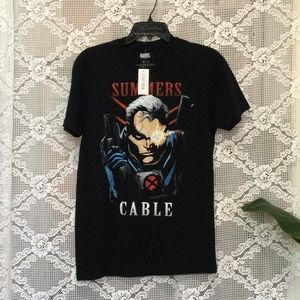 Boxlunch Marvel Cable Summers Black Shirt Size S